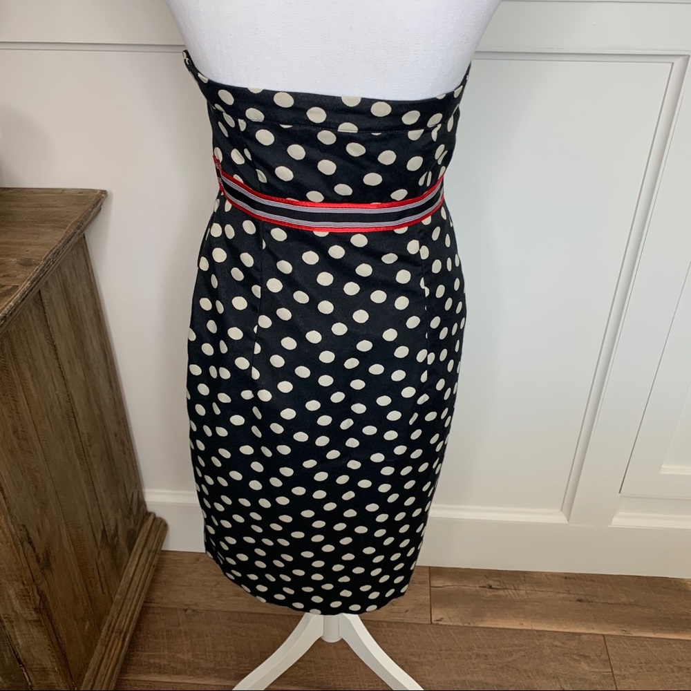 Anthropologie Maeve Strapless Polkadot Dress - Picture 6 of 7